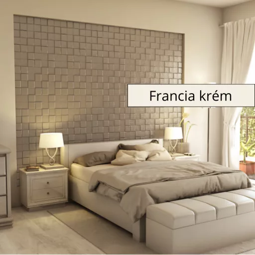 Collarada 3D falpanel 60x60cm - Francia krém