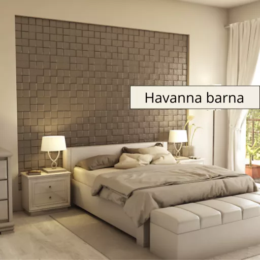 Collarada 3D falpanel 60x60cm - Havanna barna