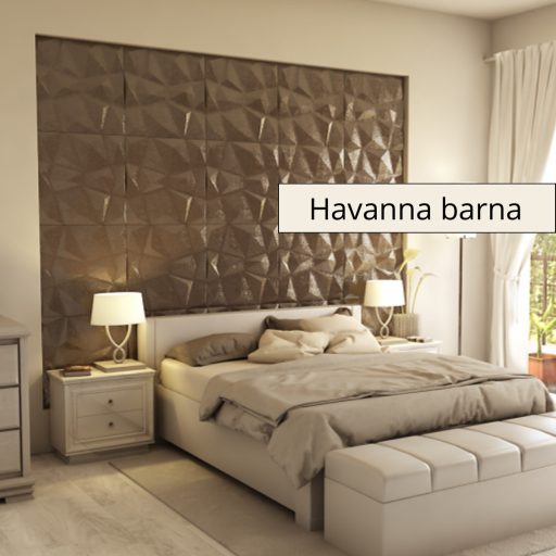 Ecuador 3D falpanel 60x60cm -Havanna barna