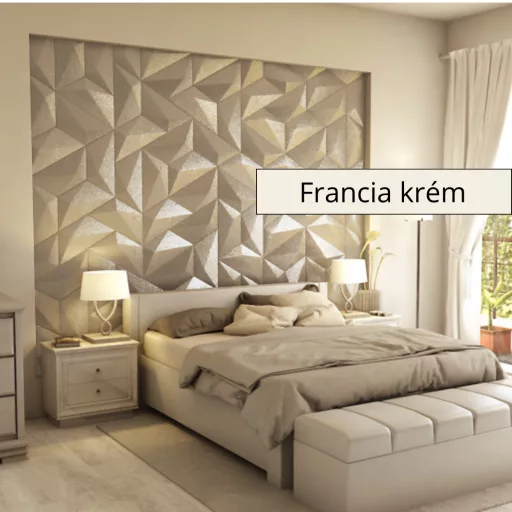 Escorial 3D falpanel 50x25x25x25cm -Francia krém
