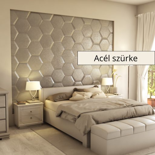 Estado 3D falpanel 40cm csúcsátmérő -Acél szürke