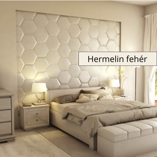 Estado 3D falpanel 40cm csúcsátmérő -Hermelin fehér