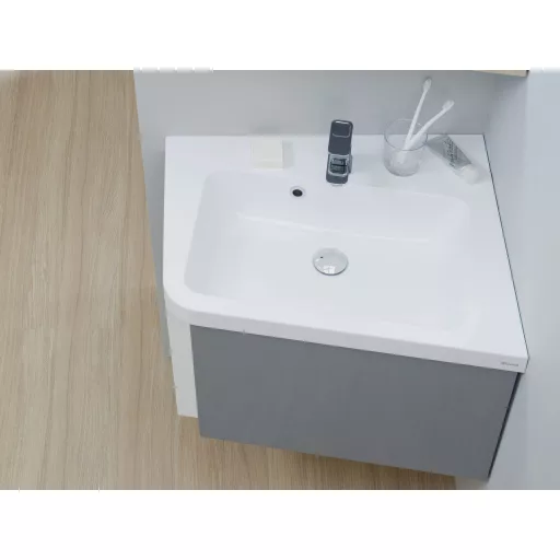 Mosdó 10° 65 jobbos fehér+SD 65 jobbos szekrény mosdó alá szürke szett