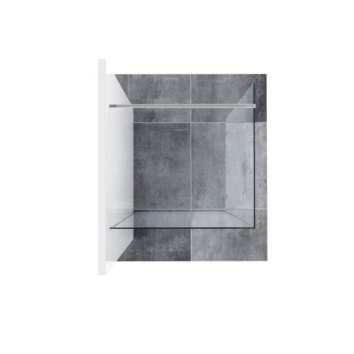 Walk-In Corner Szett 120x80, zuhanykabin krómhatású+transparent