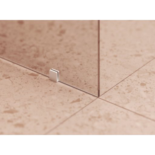 Walk-In Corner Szett 120x80, zuhanykabin matt fehér+transparent