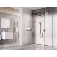 Walk-In Corner Szett 120x90, zuhanykabin fekete+transparent