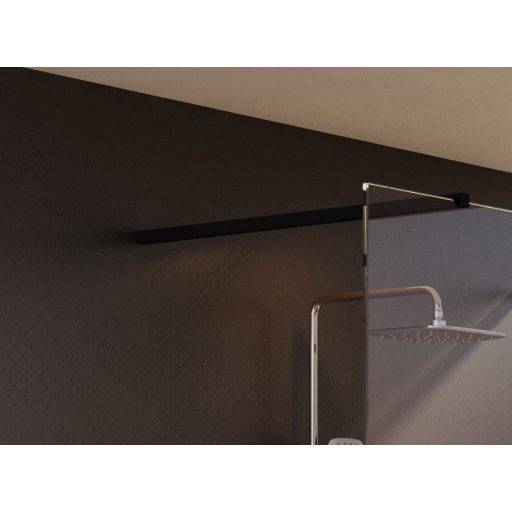 Walk-In Free Szett 150,  zuhanykabin fekete+transparent