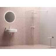 Walk-In Wall Szett 80, zuhanykabin matt fehér+transparent