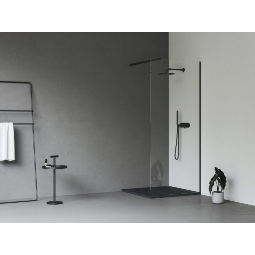 Walk-In Wall Szett 90, zuhanykabin fekete+transparent