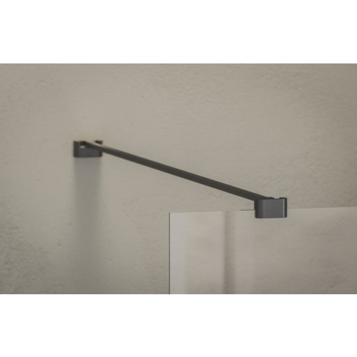 Walk-In Air Wall 110 zuhanykabin fekete+transparent