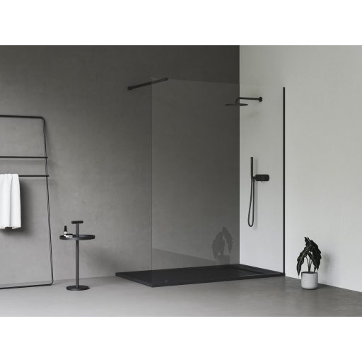 Walk-In Wall Szett 140, zuhanykabin fekete+transparent