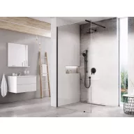 Walk-In Wall Szett 160, zuhanykabin fekete+transparent