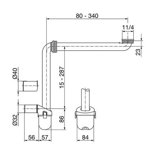 Laufen Ilbagnoalessi One helytakarékos szifon
