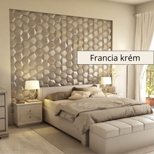 Hexa 3D falpanel 22,5 cm - Francia krém