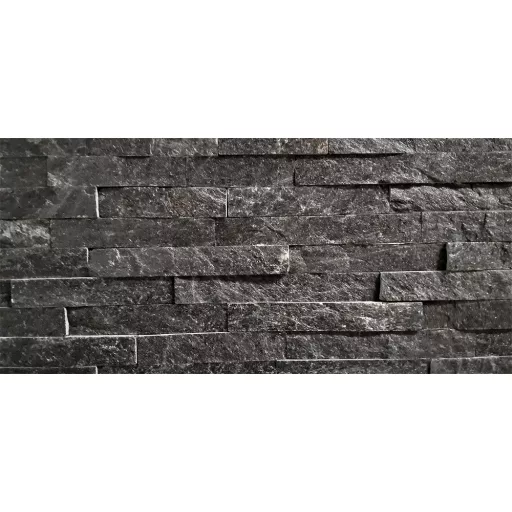 Természetes kőpanel fényes fekete 15x60 cm (IV1560-BL)