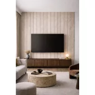 Falpanel beltérre 2900x305 mm - bézs Chevron mintás