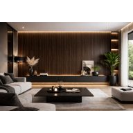 Beltéri falpanel 2900x300 mm - Sötét tölgy hatású