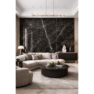   Beltéri SPC falpanel 2800x1200x4 mm - fényes fekete márvány