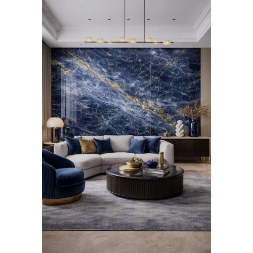 Beltéri SPC falpanel 2800X1200X4 mm - Tengeri kék márvány