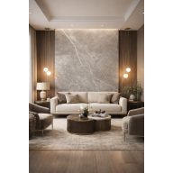 Beltéri falpanel 2800x1200x4 mm- Bézs, szürke erezettel