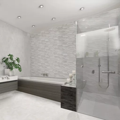 Keros Tajmahal Decorado Hojas Onix falburkoló 25x75 cm (KER21)