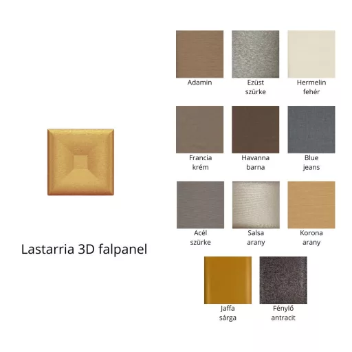 Lastarria 3D falpanel 40x40cm - Ezüst szürke