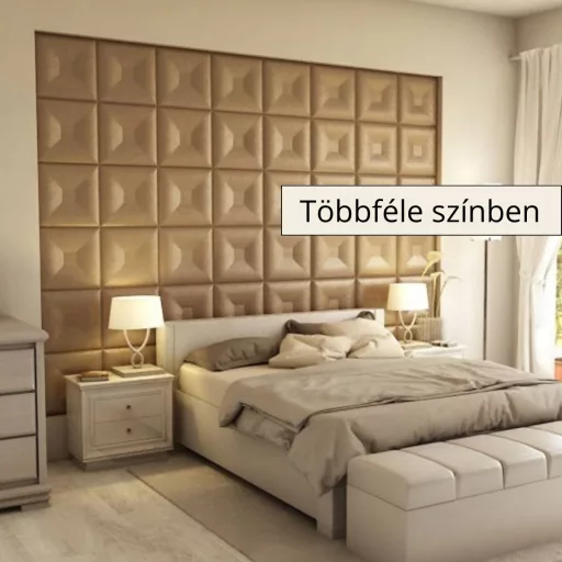 Lastarria 3D falpanel 40x40cm - Ezüst szürke