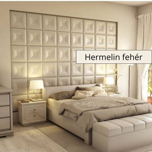 Lastarria 3D falpanel 40x40cm - Hermelin fehér