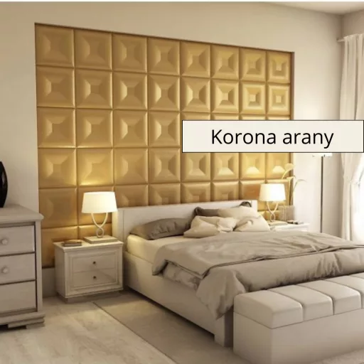 Lastarria 3D falpanel 40x40cm - Korona arany
