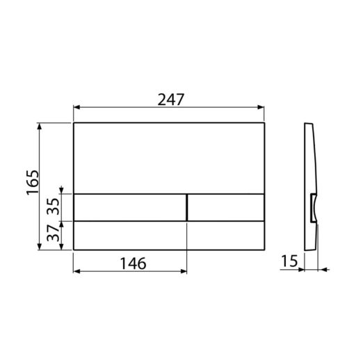 Alcaplast / Alcadrain nyomólap M1720-1 fényes fehér-fényes króm (M1720-1)