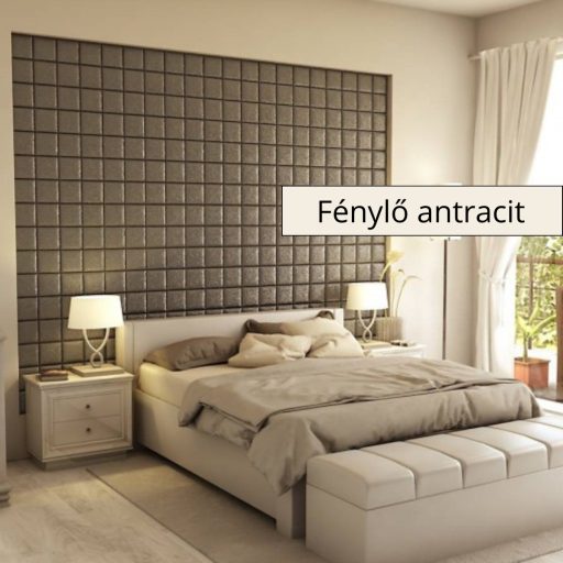 Maipo 3D falpanel 60x60 cm- Fénylő antracit