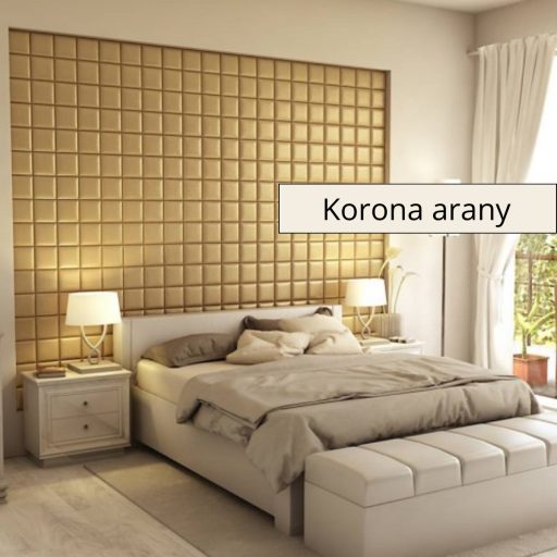 Maipo 3D falpanel 60x60 cm- Korona arany