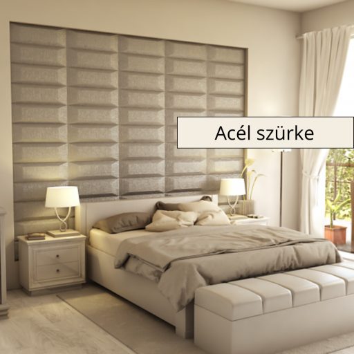 Marbore 3D falpanel 60x20cm - Acél szürke