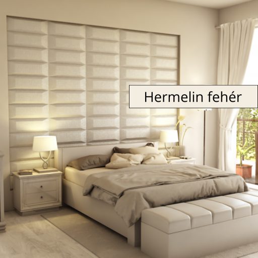 Marbore 3D falpanel 60x20cm - Hermelin fehér
