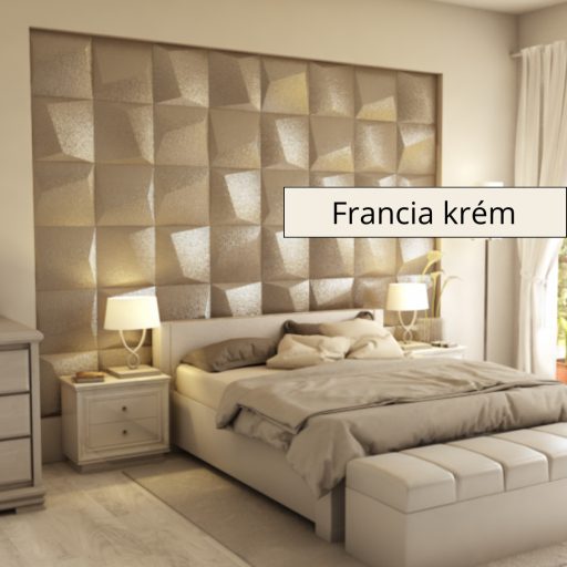 Mezolit 3D falpanel 40x40cm - Francia krém