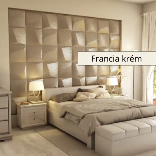Mezolit 3D falpanel 40x40cm - Francia krém