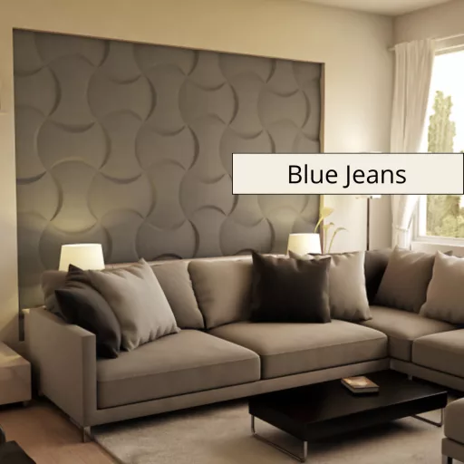 Monte 3D falpanel 60x42,5cm - Blue Jeans