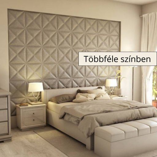 Montserrat 3D falpanel 40x40cm - Ezüst szürke