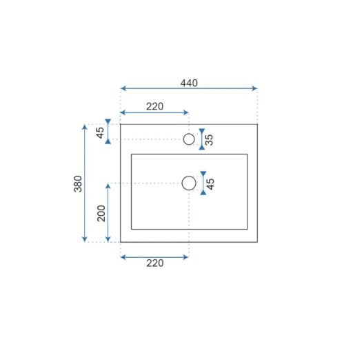 Daria szabadonálló mosdó fehér (POD01)