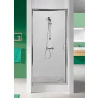   D2/TX5 zuhanyajtó 90x190 fényes ezüst profillal W0 üveggel, eltolható