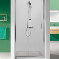   D2/TX5 zuhanyajtó 100x190 fényes ezüst profillal W0 üveggel, eltolható