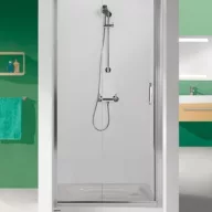   D2/TX5 zuhanyajtó 100x190 fényes ezüst profillal W0 üveggel, eltolható