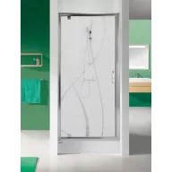   DJ/TX5 zuhanyajtó 90x190 fényes ezüst profillal, W15 üveggel, nyíló