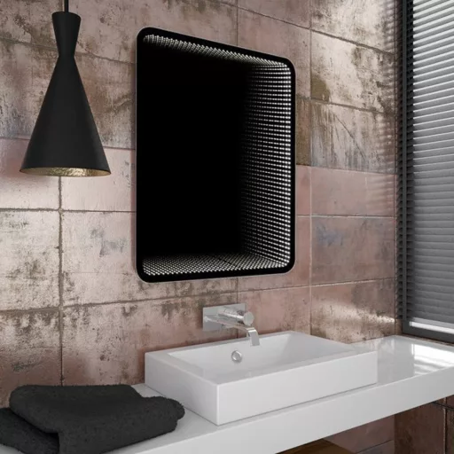 Sapho Senfineco Led 3D tükör fekete 65x80
