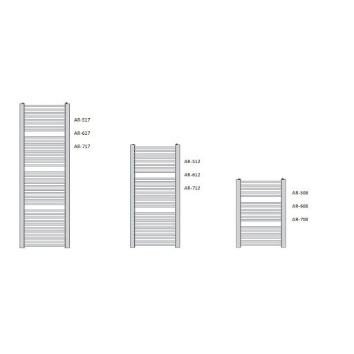 Enix Arrow fehér radiátor 750x1741mm AR-717 (SKU-002787)
