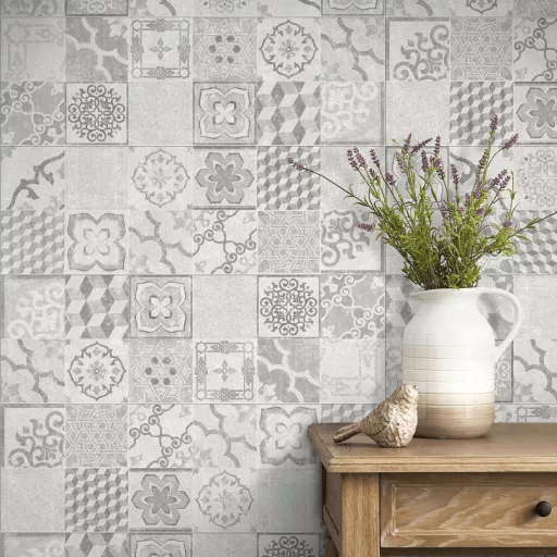 Savoia Mystone Cementina Grigio dekor falburkoló 25x75 cm (SMSER08)