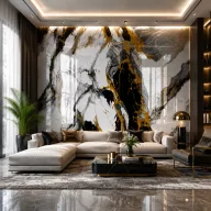 Beltéri SPC falpanel 2800x1220x4 mm- Black Gold Calacatta