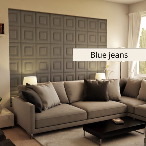 Sabaya 3D falpanel 40x40cm - Blue jeans