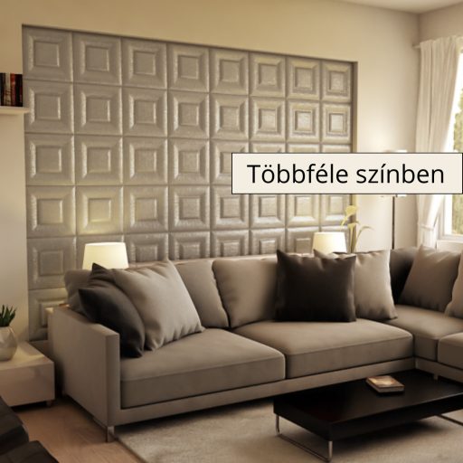 Sabaya 3D falpanel 40x40cm - Ezüst szürke