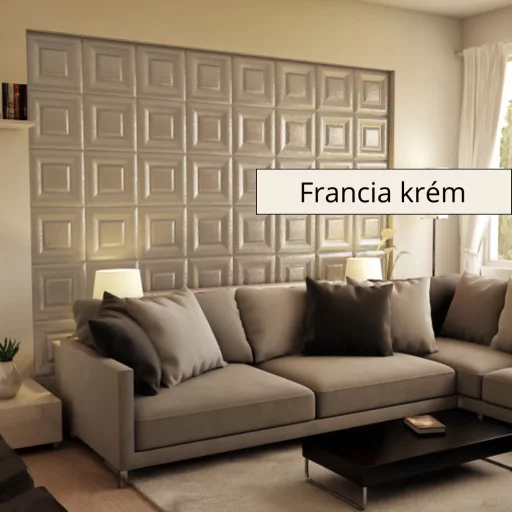 Sabaya 3D falpanel 40x40cm - Francia krém